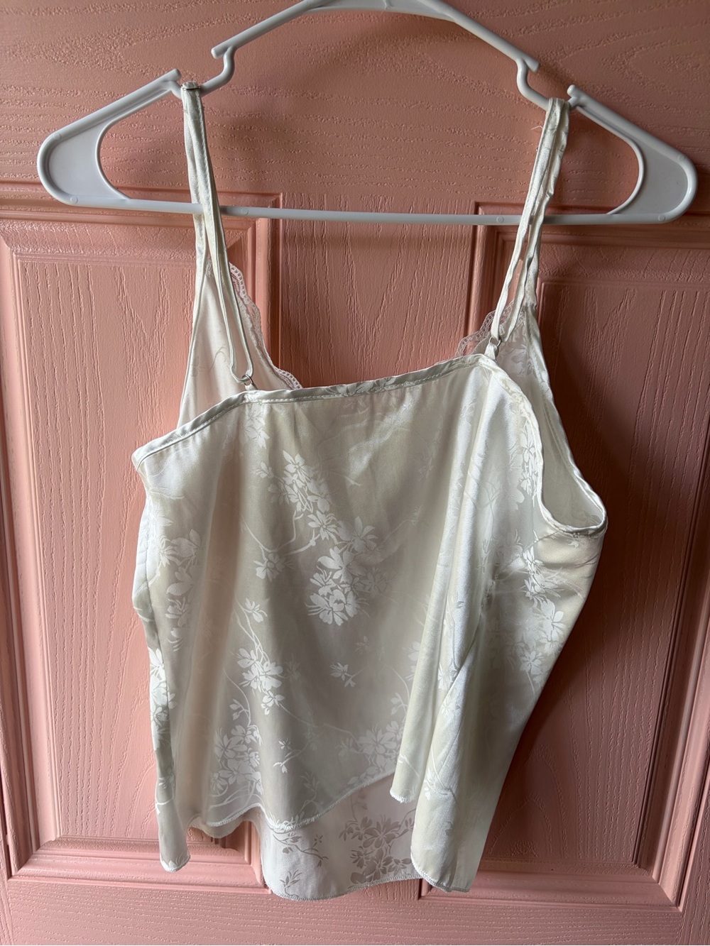 Vintage Ivory Floral Lace-Trim Chemise - Picture 10 of 10